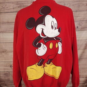 VINTAGE MICKEY UNLIMITED BIg PRINT 90s CREW NECK SWEATSHIRT 2XL? **READ